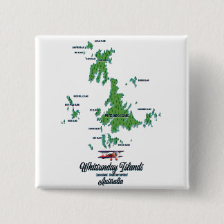 Chapa Cuadrada Poster de mapa de Islas Whitsunday Australia