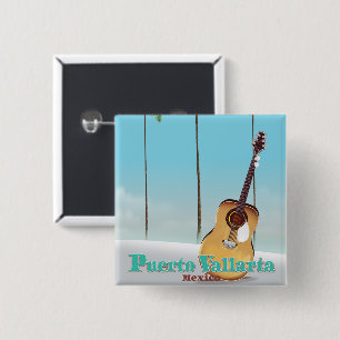 Chapa Cuadrada Póster de viaje a Puerto Vallarta México