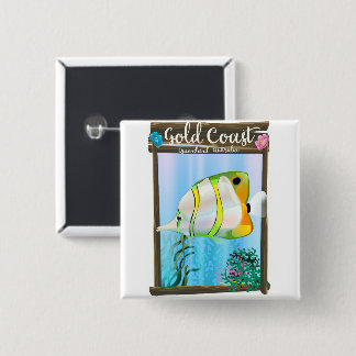 Chapa Cuadrada Póster de viaje de Gold Coast Australia.