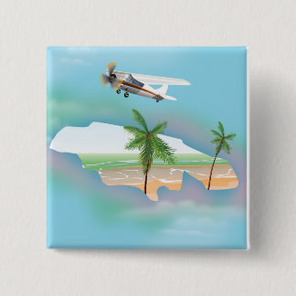 Chapa Cuadrada Poster de viajes de Jamaica Vintage