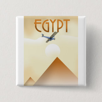 Chapa Cuadrada Poster de vuelo al estilo de la vendimia de Egipto