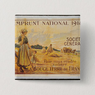 Chapa Cuadrada Poster para el préstamo para la defensa nacional