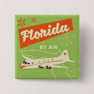 Chapa Cuadrada Poster retro del estado de Florida.
