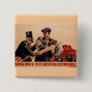 Chapa Cuadrada Posters de la propaganda de Unión Soviética de l