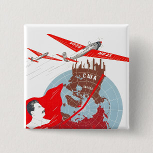 Chapa Cuadrada Posters de la propaganda de Unión Soviética de l