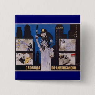 Chapa Cuadrada Posters de la propaganda de Unión Soviética de la