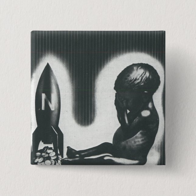 Chapa Cuadrada Posters de la propaganda de Unión Soviética de la (Anverso)