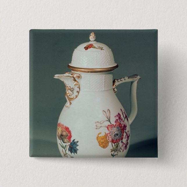 Chapa Cuadrada Pote del café de Meissen, c.1740-50 (Anverso)