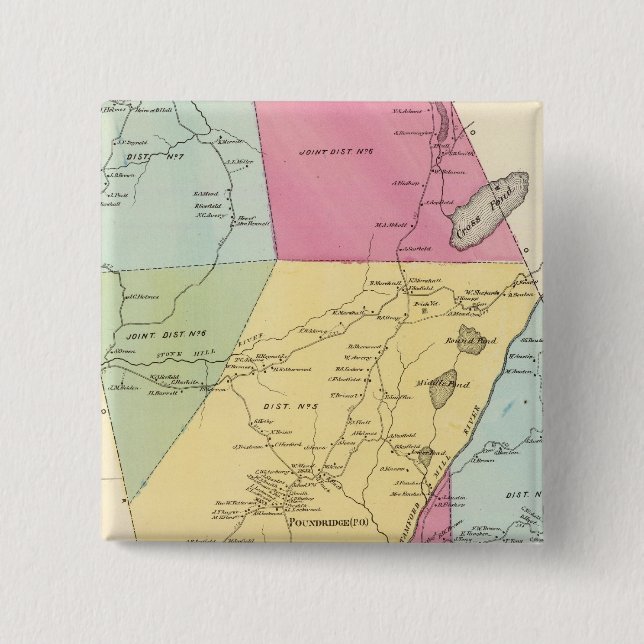 Chapa Cuadrada Poundridge, ciudad (Anverso)