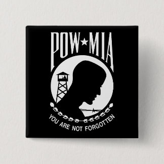 Chapa Cuadrada POW MIA Héroes Militares Estadounidenses Prisioner