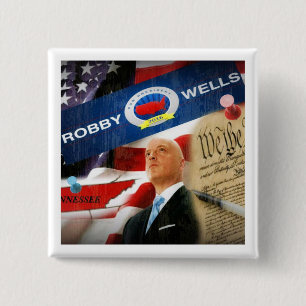 Chapa Cuadrada Pozos de Robby para el presidente 2016