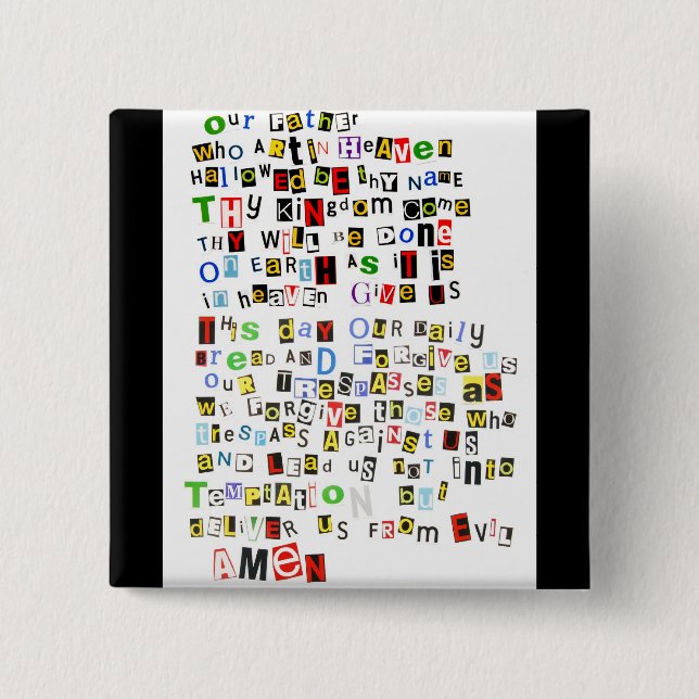 Chapa Cuadrada Prayer de señor (Anverso)