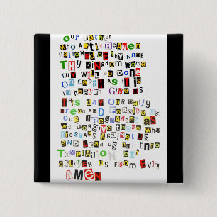 Chapa Cuadrada Prayer de señor
