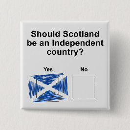 Chapa Cuadrada Pregunta escocesa del referéndum de la