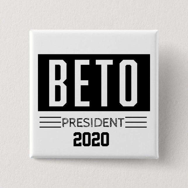 Chapa Cuadrada Presidente 2020 de BETO (Anverso)