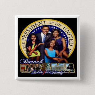 Chapa Cuadrada Presidente Barack Obama 2008