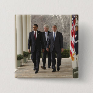 Chapa Cuadrada Presidente Barack Obama y expresidentes