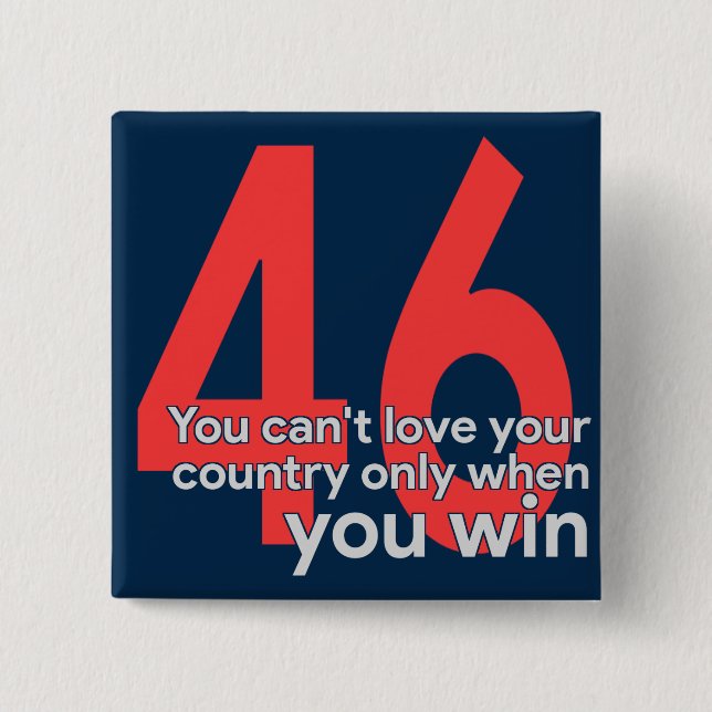 Chapa Cuadrada Presidente Biden el 6 de enero (Anverso)