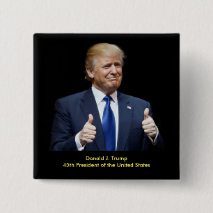 Chapa Cuadrada Presidente de Donald J. Trump 45.o