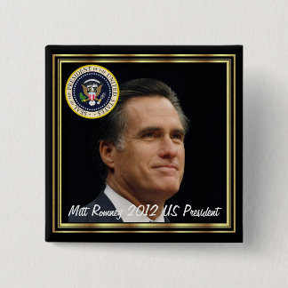 CHAPA CUADRADA PRESIDENTE DE MITT ROMNEY 2012 LOS E.E.U.U.