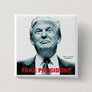 Chapa Cuadrada Presidente falso (Trump)