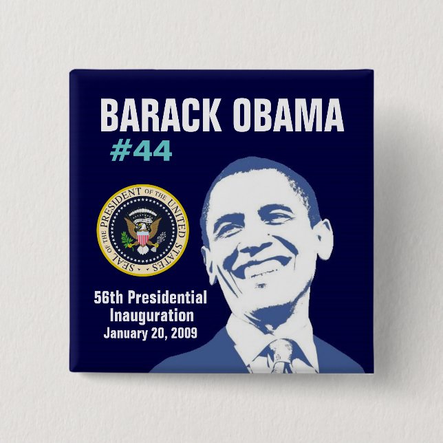 Chapa Cuadrada Presidente Obama (Anverso)