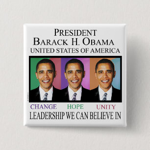 CHAPA CUADRADA PRESIDENTE OBAMA