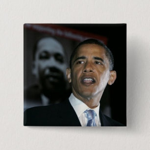 Chapa Cuadrada Presidente Obama y el Dr. rey "qué ideales "