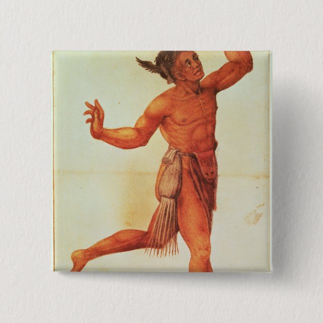 Chapa Cuadrada Prestidigitador indio (Anverso)