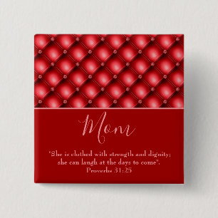 Chapa Cuadrada Pretty Mom Red