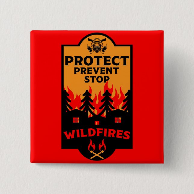 Chapa Cuadrada Prevención de incendios forestales (Anverso)