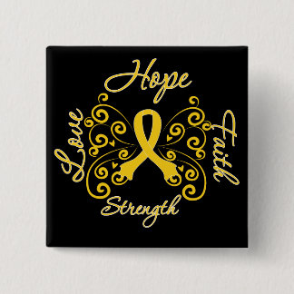Chapa Cuadrada Prevención del suicidio Esperanza Motto mariposa