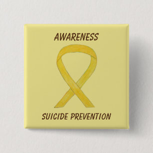 Chapa Cuadrada Prevención del suicidio Pins de cinta de opciones 
