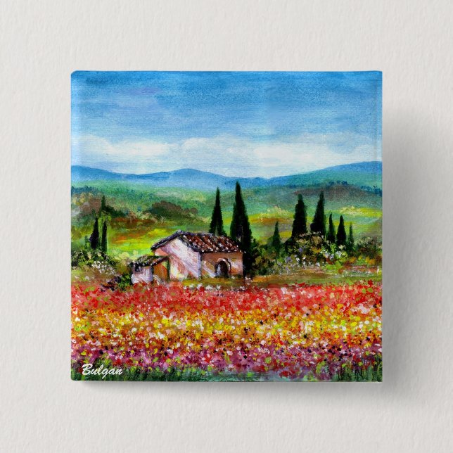 CHAPA CUADRADA PRIMAVERA EN LA TOSCANA (Anverso)