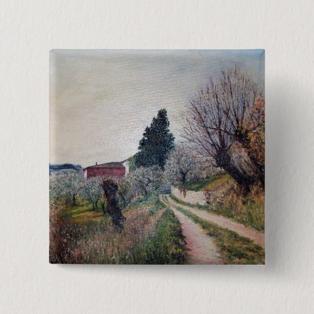 Chapa Cuadrada PRIMAVERA MÁS TEMPRANA EN EL Paisaje VERNALÉS/Tosc (Anverso)