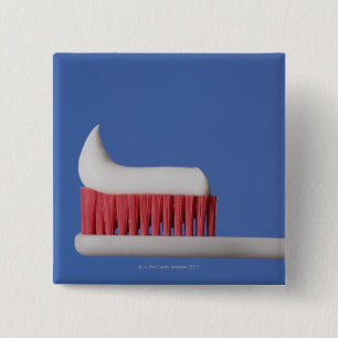 Chapa Cuadrada Primer de la crema dental en un cepillo de dientes