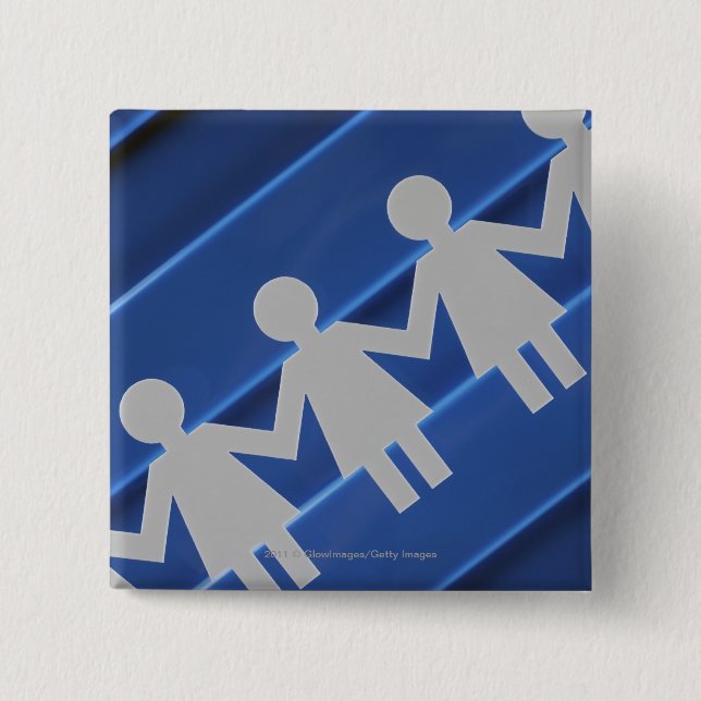 Chapa Cuadrada Primer de las muñecas de cadena de papel (Anverso)