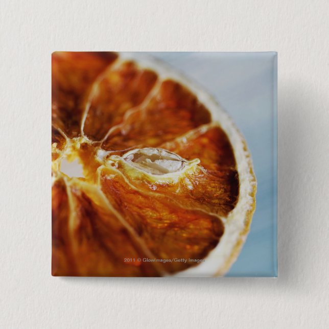 Chapa Cuadrada Primer de una rebanada secada de limón (Anverso)