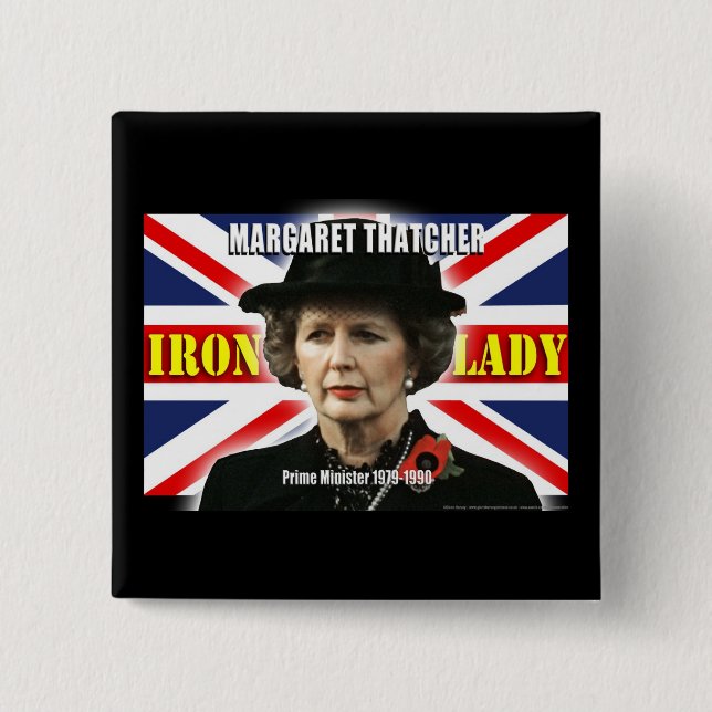 Chapa Cuadrada Primer ministro de Margaret Thatcher (Anverso)