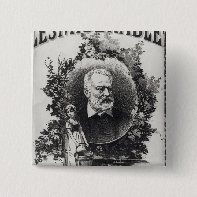 Chapa Cuadrada Primera edición de Titlepage de 'Les Miserables (Anverso)