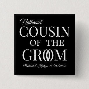 Chapa Cuadrada Primo del Boda Groom