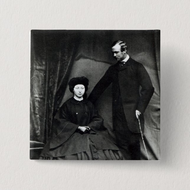 Chapa Cuadrada Princesa Alicia y príncipe Luis de Hesse, 1860 (Anverso)