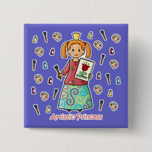 Chapa Cuadrada Princesa artística