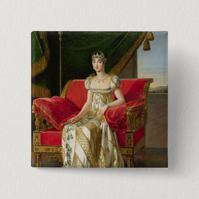 Chapa Cuadrada Princesa Borghese, 1808 de Marie Paulina Bonaparte (Anverso)