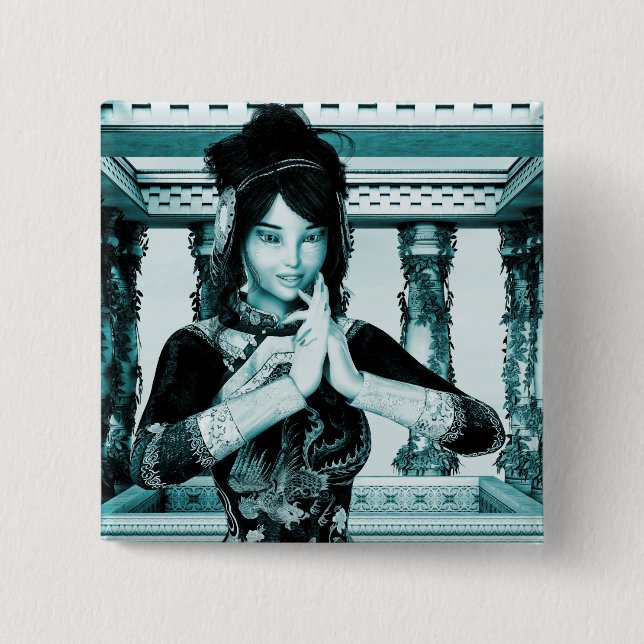 Chapa Cuadrada Princesa de China (Anverso)