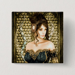 Chapa Cuadrada Princesa de cuento de hadas
