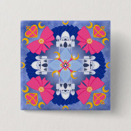 Chapa Cuadrada Princesa de la Luna Arte Radial