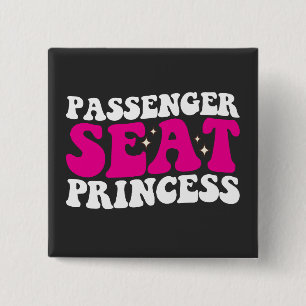 Chapa Cuadrada Princesa del Asiento de Pasajero Chica Auto Groovy