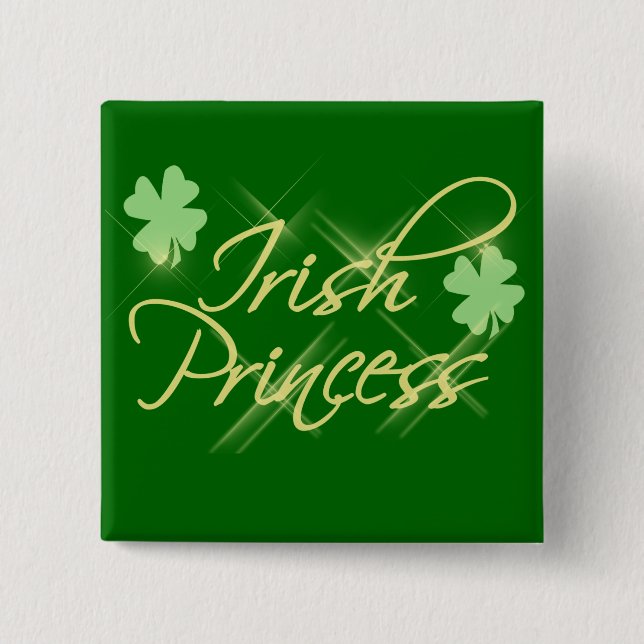 Chapa Cuadrada Princesa irlandesa Button (Anverso)