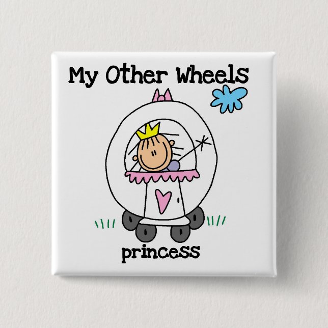 Chapa Cuadrada Princesa Otras Ruedas (Anverso)
